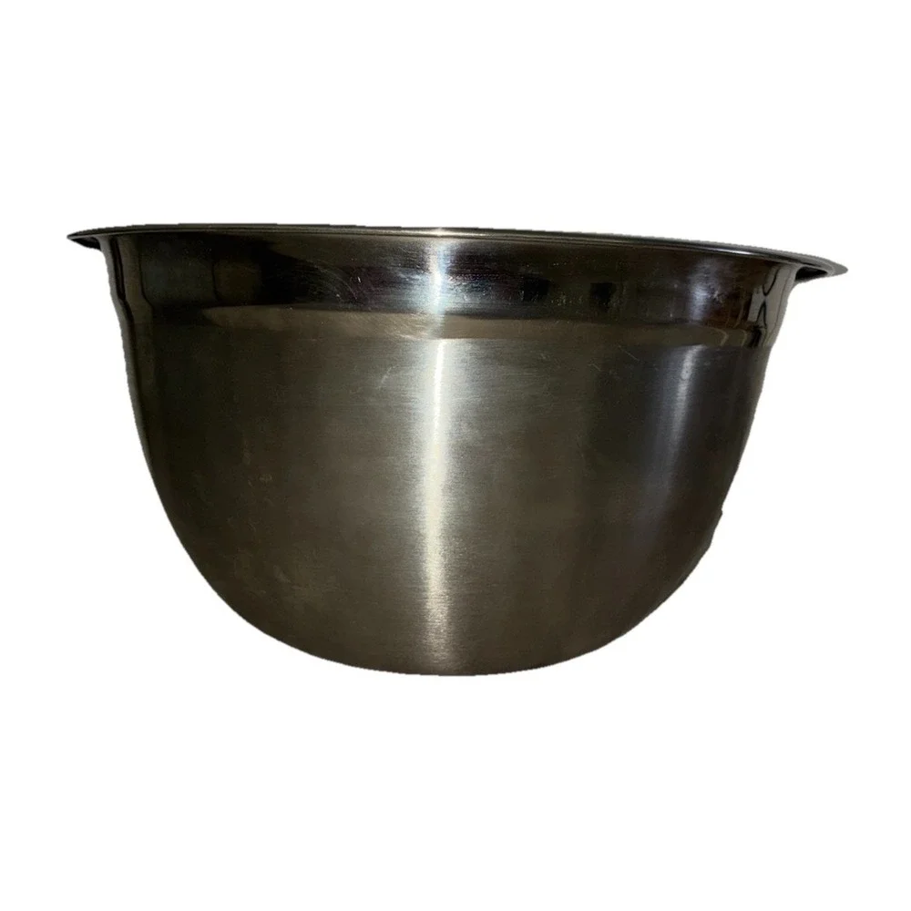 Vintage‎ Mixing Bowl 7 Qt Stainless Steel Heavy Duty 12x6.5